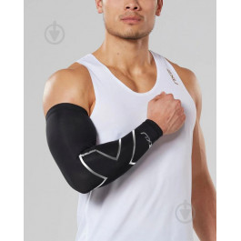   2XU Нарукавники  Compression Arm Guard (Single) UA3196a_BLK/SIL р.XS чорний