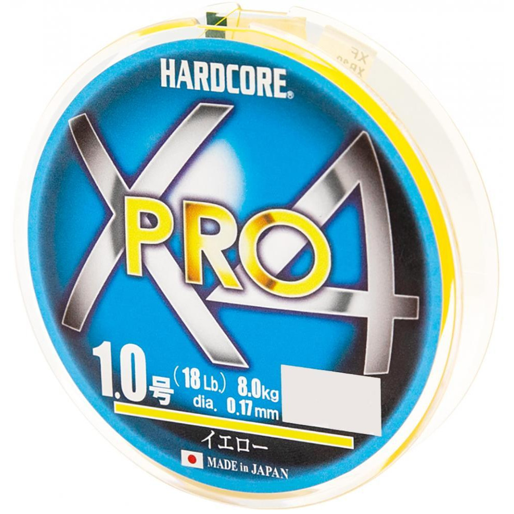 DUEL Hardcore X4 PRO / Yellow / #1.0 / 0.17mm 200m 8.0kg (H3867) - зображення 1