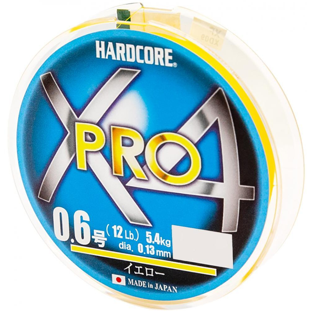 DUEL Hardcore X4 PRO / Yellow / #0.6 / 0.13mm 200m 5.4kg (H3865) - зображення 1