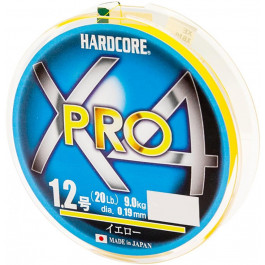   DUEL Hardcore X4 PRO / Yellow / #1.2 / 0.19mm 200m 9.0kg (H3868)