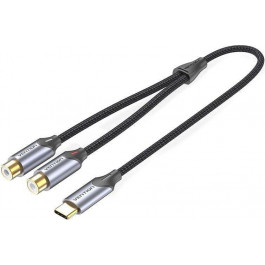   Vention USB Type-C to 2хRCA 1m Black (BGVBF)