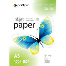   PrintPro 180г/мВІ, A3, 100л, глянцевая (PGE180100A3)