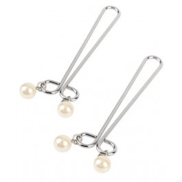   Chisa Novelties Затискачі для сосків Senuelo Fetish Fantasy Pearl Nipple Clamps, срібні (759746162502)