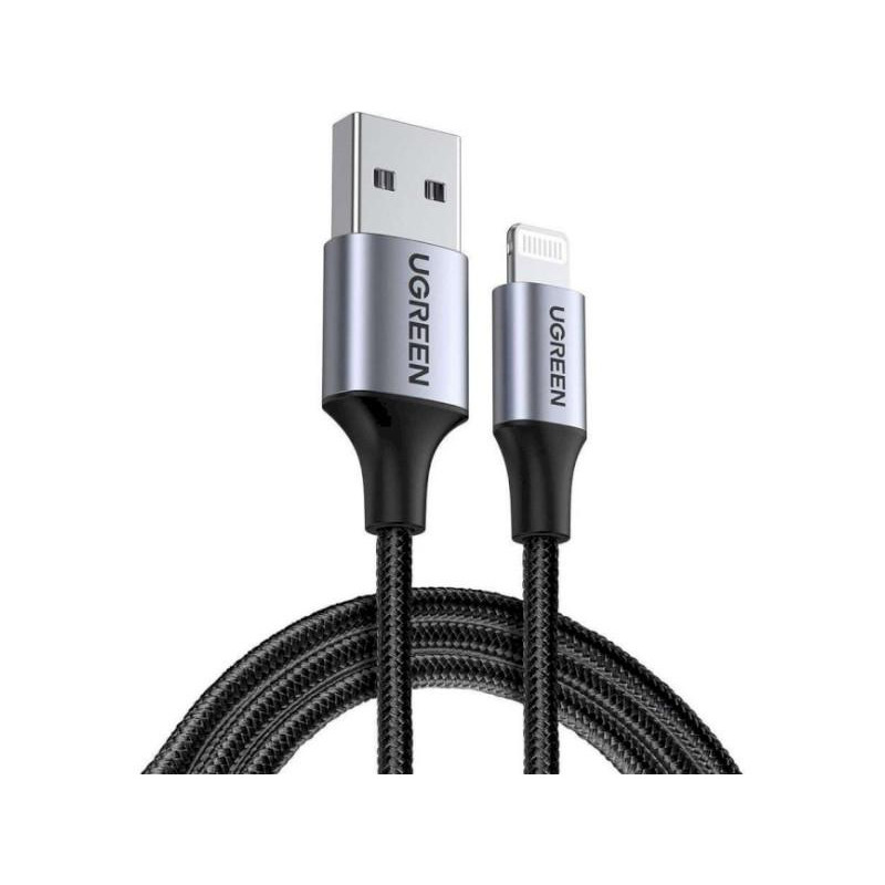 UGREEN US199 USB-A to Lightning MFi 2m Black (60158) - зображення 1