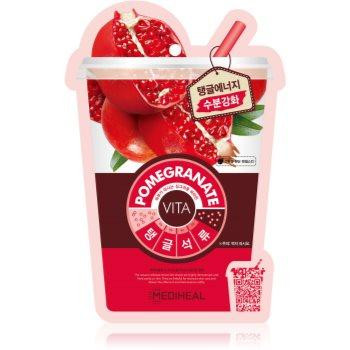 MediHeal Vita Mask Pomegranate зволожувальнакосметична марлева маска з колагеном 20 мл - зображення 1