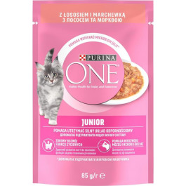   Purina One Junior с лососем и морковью 85 г (7613038224466)