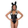  Костюм зайчика Daring Intimates Tuxedo Bunny Roleplay Set, чорний: боді + вушка + чокер - зображення 1