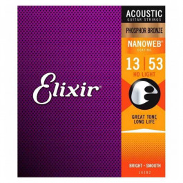   Elixir PB NW HDL Nanoweb Phosphor Bronze HD Light 13-53 (16182)