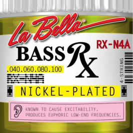   La Bella Струны для бас-гитары  RX-N4A Nickel-Plated Bass Strings 40/100