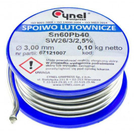   Cynel Припой Sn60Pb40 3mm (100g)