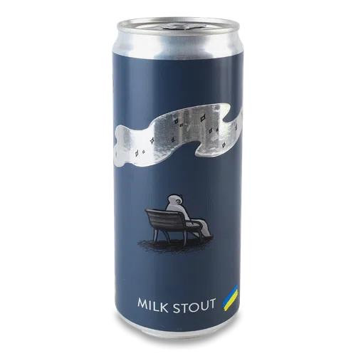 Varvar Пиво  Milk Stout темне нефільтроване з/б, 0.33 л (4820201011324) - зображення 1