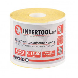   Intertool Шлифовальная шкурка  - 115 мм x 50 м x P220 бумага | BT-0824