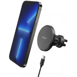   SwitchEasy MagMount Magnetic Wireless Car Charger For iPhone 12-14 Black (MCG123031BK22)