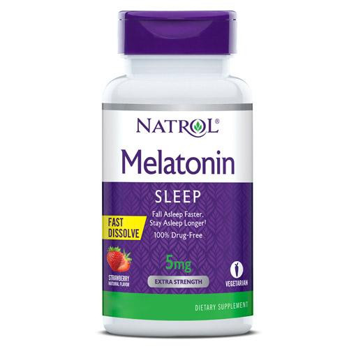 Natrol Melatonin 5 mg Fast Dissolve, 30 таблеток - клубника - зображення 1