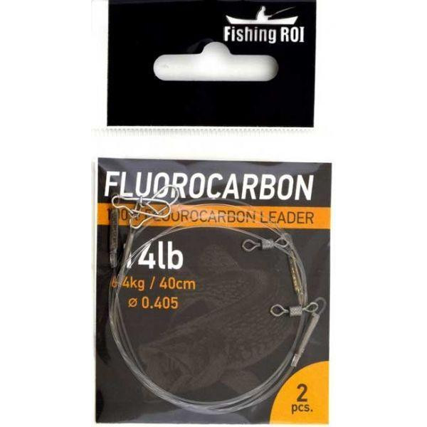 Fishing ROI Fluorocarbon leader / 0.40mm 40cm 10kg / 2pcs - зображення 1