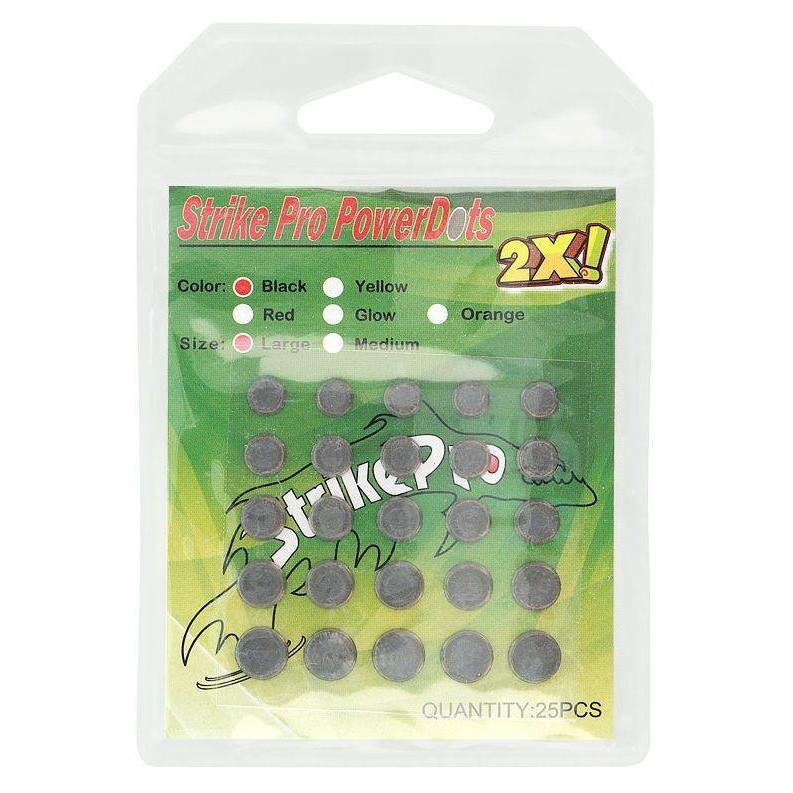 Strike Pro Утяжелитель для воблера Power Dots 2X / M / Black / 25pcs - зображення 1