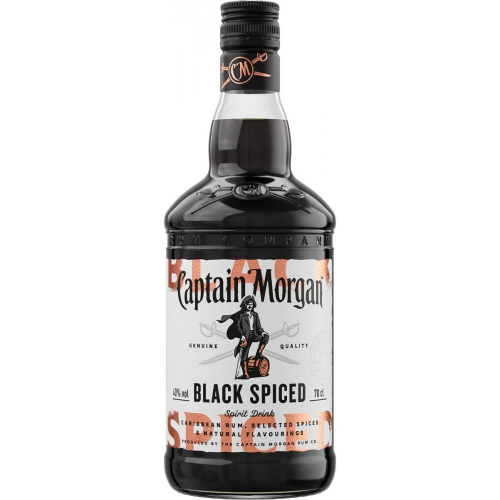 Captain Morgan Напиток ромовый Spiced Black 0,7 л (5000281033273) - зображення 1