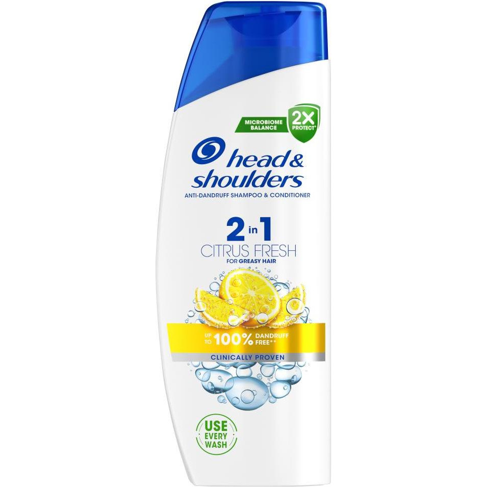 Head & Shoulders Шампунь  2 в 1 Проти лупи Цитрусова свіжість 330 мл (8700216304733) - зображення 1