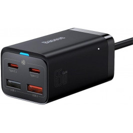   Baseus Wall Charger GaN3 Pro 2xUSB 2xType-C 65W Black with USB-C (CCGP040101)