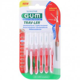   Sunstar GUM Trav-Ler міжзубні щіточки 6 штук 0,8 mm 6 кс