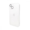 AG Glass Matt Frame Color Logo for Apple iPhone 14 Pearly White (AGMattFrameiP14White) - зображення 1