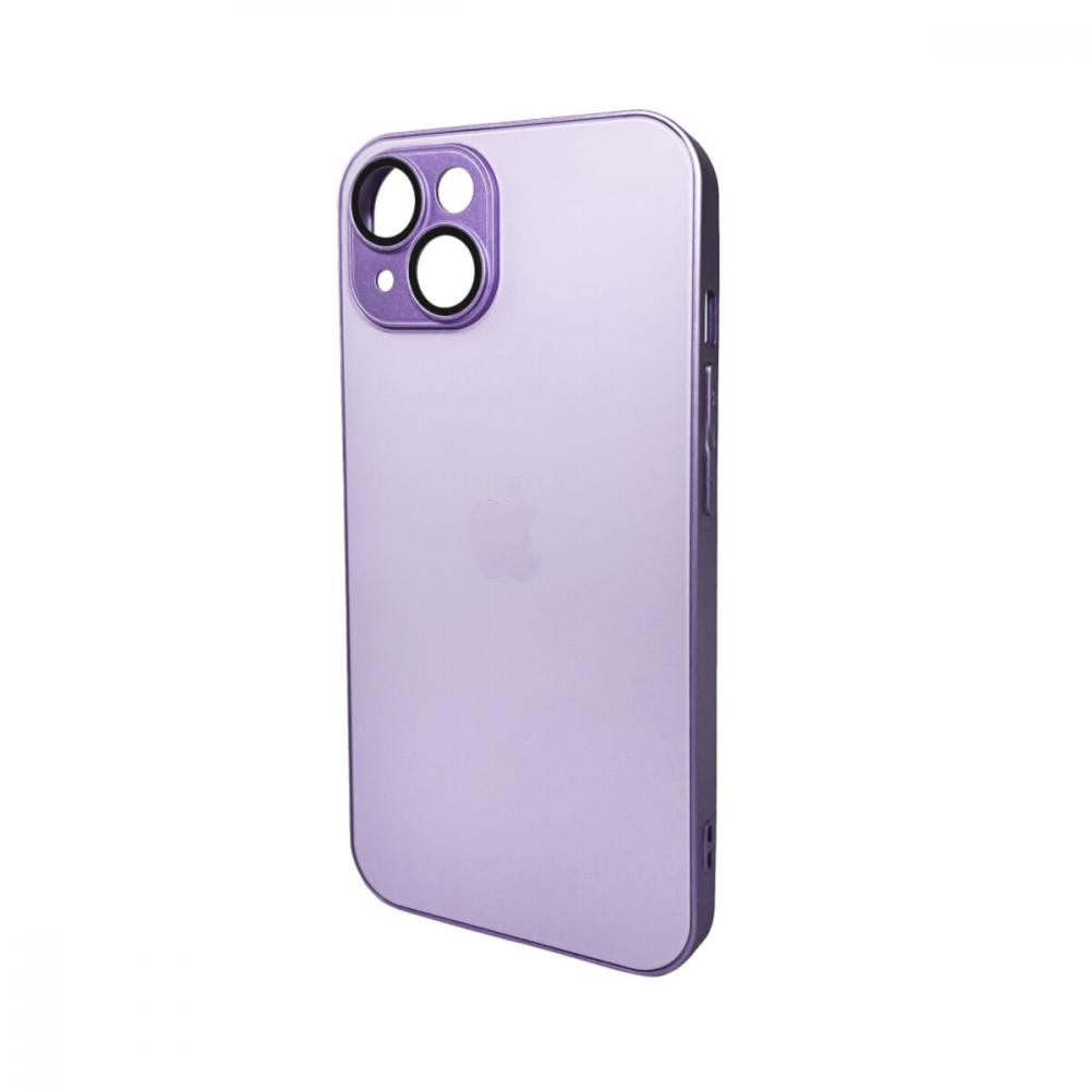 AG Glass Matt Frame Color Logo for Apple iPhone 15 Light Purple (AGMattFrameiP15LPurple) - зображення 1