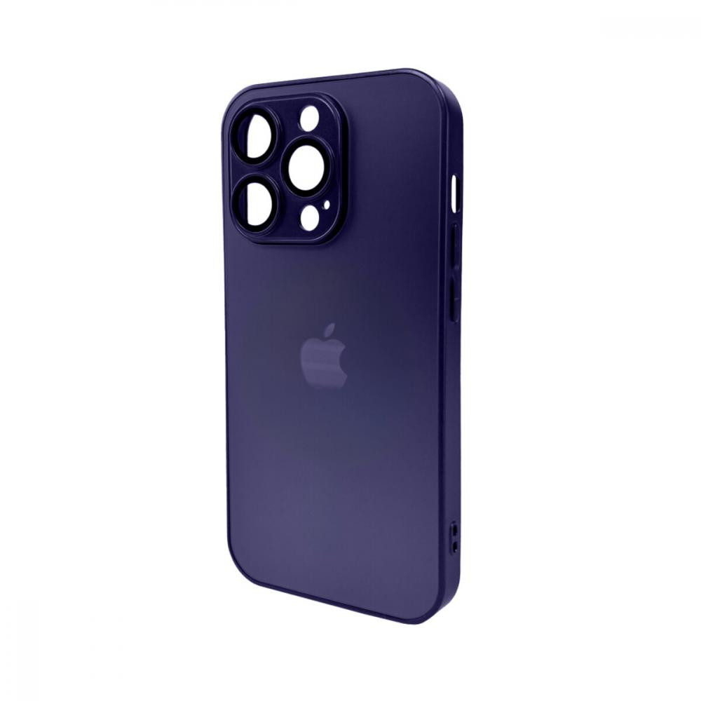 AG Glass Matt Frame Color Logo for Apple iPhone 15 Pro Deep Purple (AGMattFrameiP15PPurple) - зображення 1