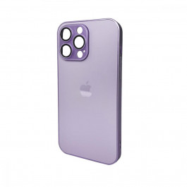   AG Glass Matt Frame Color Logo for Apple iPhone 15 Pro Max Light Purple (AGMattFrameiP15PMLPurple)