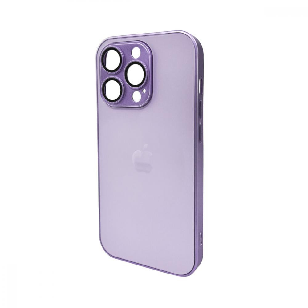 AG Glass Matt Frame Color Logo for Apple iPhone 14 Pro Light Purple (AGMattFrameiP14PLPurple) - зображення 1