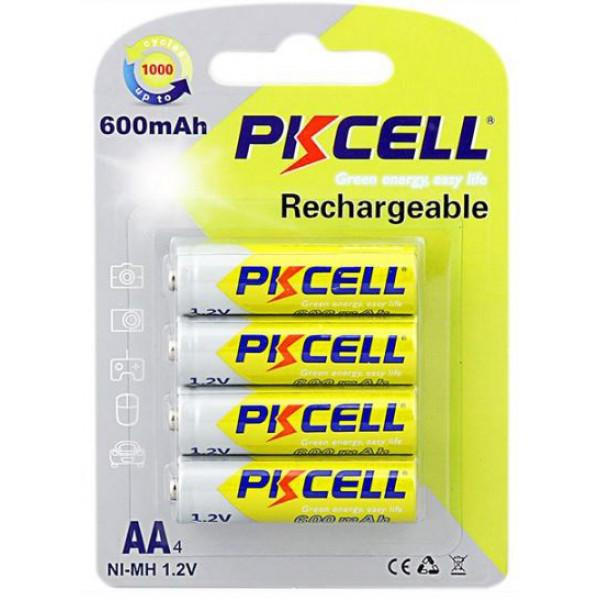 PKCELL AA 600mAh NiMH 4шт (6942449545558) - зображення 1