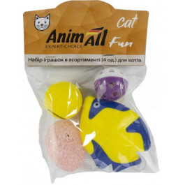   AnimAll Набор игрушек  Fun Cat в ассортименте, для кошек, 4 шт (VP056)