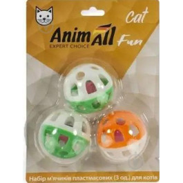   AnimAll Набор мячиков  Fun Cat для кошек, пластик, 3 шт (VP057)