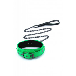   NS Novelties Нашийник з повідцем  ELECTRA COLLAR & LEASH GREEN (NS280959)