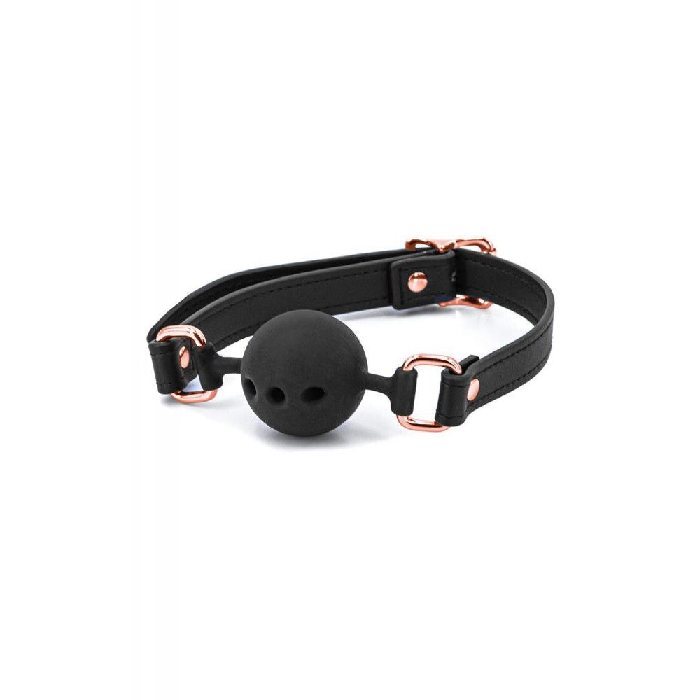 NS Novelties Кляп NS Novelties BONDAGE COUTURE BALL Gag BLACK (T280951) - зображення 1