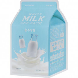   A'PIEU - Milk One Pack Mask - White - Интенсивно увлажняющая маска для лица (8806185780247)