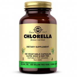   Solgar Натуральная добавка  Chlorella, 100 вегакапсул