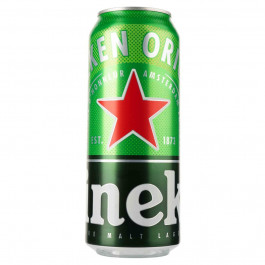   Heineken Пиво  світло фільтроване 5% ж/б, 0.5 л (4820046962010)