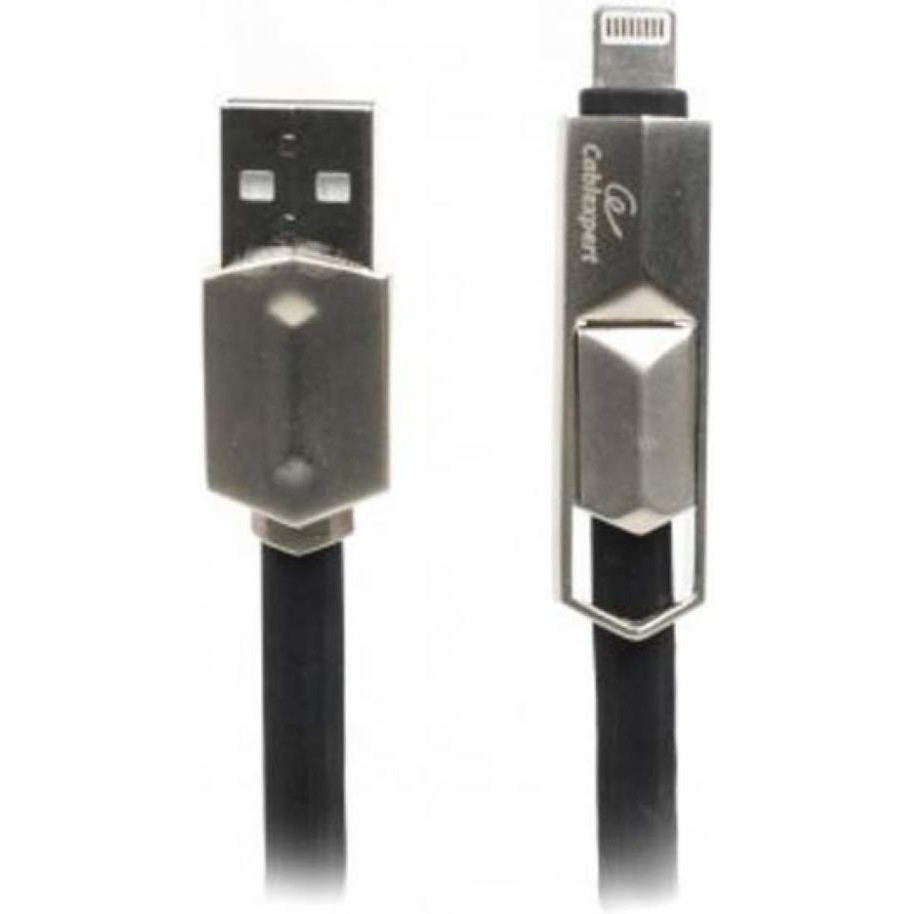 Cablexpert USB2.0 AM/Apple Lightning/Micro-BM 1m (CCPB-ML-USB-05BK) - зображення 1