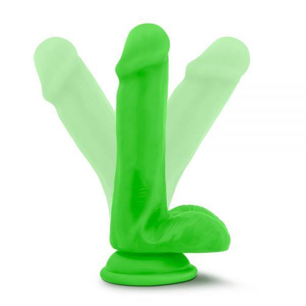 Blush Novelties NEO ELITE COCK W. BALLS NEON GREEN (T331187) - зображення 1