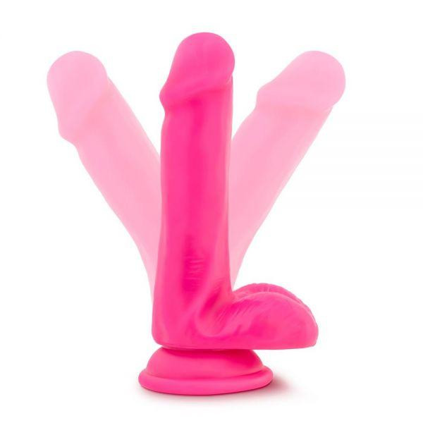 Blush Novelties NEO ELITE COCK W. BALLS NEON PINK (T331186) - зображення 1