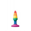 Dream toys Анальная пробка DREAM TOYS COLOURFUL LOVE RAINBOW ANAL PLUG MINI (DT21741) - зображення 1