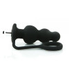 Loveshop Анальная плаг с вибрацией Black Silicone (810323) - зображення 3