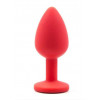 Loveshop Анальная пробка Red Silicone Green, M (820121) - зображення 3