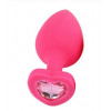 Loveshop Анальная Pink Silicone Heart Light Pink,M (820164) - зображення 1