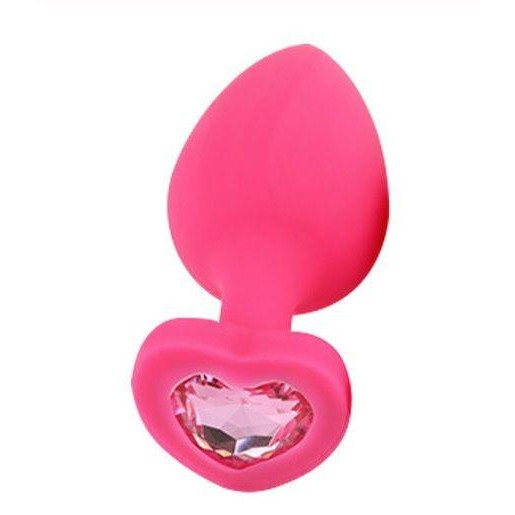 Loveshop Анальная Pink Silicone Heart Light Pink,M (820164) - зображення 1