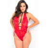 Rene Rofe Кружевное Боди с чокером FRONT FOCUS RED XL/2XL (7550001XRED1X2) - зображення 1