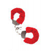  Наручники з хутром MAI No.38 METAL FURRY HANDCUFFS RED, Червоний (T370124) - зображення 1