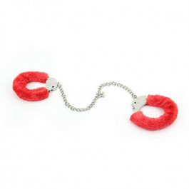   Roomfun Metal Handcuff With A Long Chain, Red, Червоний (810290)