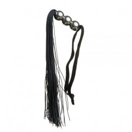   Loveshop Плетка из силикона ручка 3 шарика FLOGGER BLACK METAL (F61431)