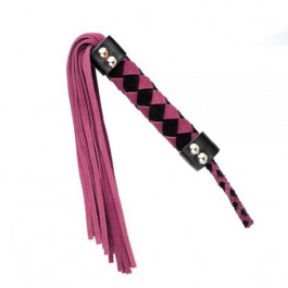   Loveshop Плетка из замши ромб FLOGGER BLACK/PINK (F61418)